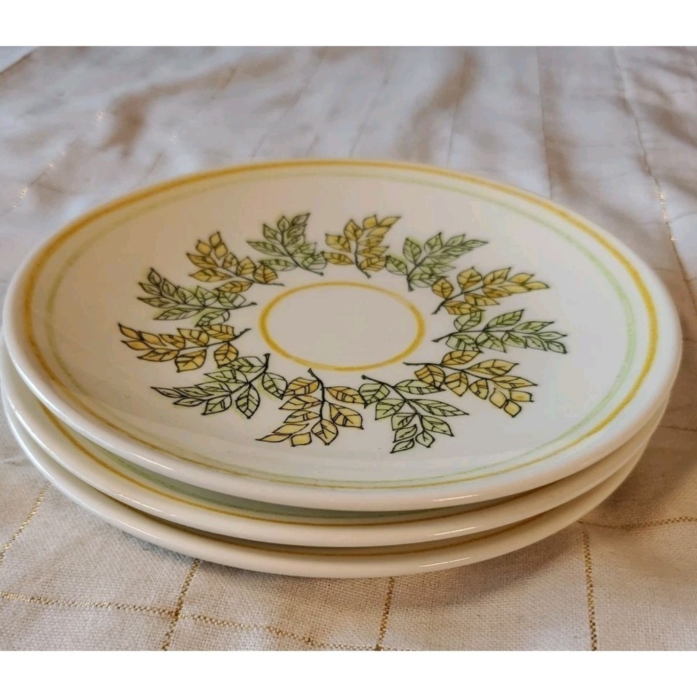 Mid Century Vtg Taylor Smith Taylor Ironstone Mint 6.8" Bread Plates Set‎ Of 3